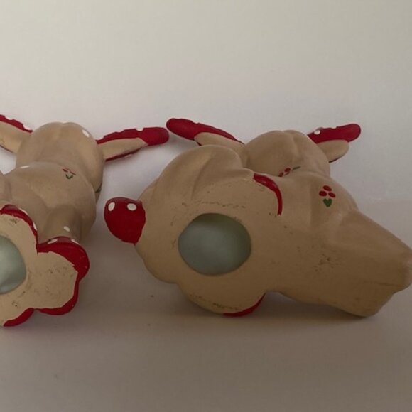 Vintage Kimple mold Quilted Reindeer figures Christmas decoration - Picture 8 of 13
